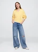 Худи утепленное на флисе оверсайз женское GAP 289865134 XL Желтое (1159843216) - изображение 3