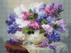 Алмазная мозаика на подрамнике ColorArt 30х40см Букет сирени STP408 + Подарок лак для покрытия - изображение 2