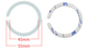 Сталева пластина для MagSafe Ring на 3M скотчі (Кольце С/white) - зображення 2