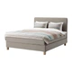 Двуспальная кровать IKEA (ИКЕА) LAUVIK 140x200см Hamarvik твердый Talgje темно-бежевый (391.670.51) - зображення 1