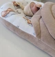 Кокон з крилами Chickabiddy, двосторонній зима-літо, кавовий бавовняний велюр + ведмедики на хмаринках, 100% бавовна, позиціонер для малюка, іменна вишивка, 90х52 см - зображення 9