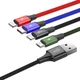 Многофункциональный кабель Baseus 4-в-1, USB – Lightning + MicroUSB + 2×Type-C, 1.2 м Черный - изображение 5