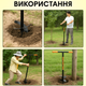 Бур с головкой Ø20см ручной для саженцев столбов и заборов шнек закаленная боровместая сталь землебур 107 см - изображение 4