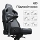 Крісло для геймерів Anda Seat Kaiser 4 V2 Size XL PVC Gray Fabric (AD12YDDC-XLL-20-G-CF-03) - изображение 2