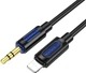 Аудіокабель Borofone BL20 True sound silicone digital audio conversion cable iP Black (6941991114397) - зображення 1