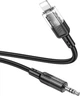 Аудіокабель Hoco UPA27 Spirit transparent digital audio conversion cable iP Black (6942007612524) - зображення 3