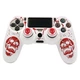 Защитный силиконовый чехол Scull (White/Red) для геймпада Sony DualShock (PS4) + накладки на стики - изображение 1