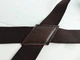 Подтяжки коричневые х-образные c кожаными вставками, Major Style - изображение 3