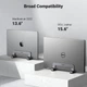 Настольная вертикальная подставка для ноутбука Ugreen LP258 Vertical Laptop Stand Gray (UGR-20471) - изображение 4