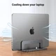 Настольная вертикальная подставка для ноутбука Ugreen LP258 Vertical Laptop Stand Gray (UGR-20471) - изображение 5