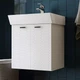 Тумба подвесная Devit Flow белая матовая c умывальником 49 см 484050W - изображение 5
