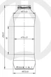 Стеклянная бутылка 1л для сока, напитков (D53 мм), набор 12 шт. - изображение 2