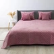 Покрывало на кровать VELOUR евро 240х220 см Ромб круглый однотонный Розовый - изображение 1