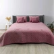 Покрывало на кровать VELOUR евро 240х220 см Ромб круглый однотонный Розовый - изображение 2