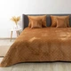 Покрывало на кровать VELOUR двуспальное 240х180 см Ромб круглый однотонный Кофейный - изображение 1