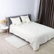 Покрывало на кровать VELOUR King Size 260х240 см Ромб круглый однотонный Молочный - изображение 3