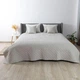 Покрывало на кровать VELOUR King Size 260х240 см Ромб круглый однотонный Светло-серый - изображение 2
