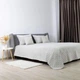 Покрывало на кровать VELOUR King Size 260х240 см Ромб круглый однотонный Светло-серый - изображение 4
