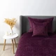 Покрывало на кровать VELOUR King Size 260х240 см Ромб круглый однотонный Бордовый - изображение 5