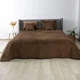 Покрывало на кровать VELOUR King Size 260х240 см Ромб круглый однотонный Коричневый - изображение 2