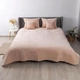 Покрывало на кровать VELOUR полуторное 210х150 см Ромб круглый однотонный Пудровый - изображение 2