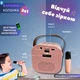 Караоке колонка Bluetooth с беспроводным микрофоном, портативная мини акустическая система с подсветкой RGB, встроенным аккумулятором, USB, TF, AUX, для детей и взрослых Розовая, K12-Pink - изображение 2