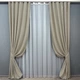 Комплект штор VR-Textil Микровелюр Petek 100х270 2шт и Тюль 300х270 1488ш-1153т Бежевый с белым 71-057/1 - изображение 1