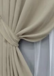 Комплект штор VR-Textil Микровелюр Petek 100х270 2шт и Тюль 300х270 1488ш-1153т Бежевый с белым 71-057/1 - изображение 4