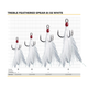 Крючок тройной с оперением BKK Feathered Spear-21 SS №8 White (3шт) - изображение 2