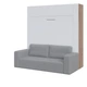 Шкаф-кровать-диван Smartmebel ISIDA-160 (160 см х 200 см Дуб Сонома, Нимфея Альба N 100-49) - изображение 1
