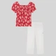 Детский летний комплект (блузка + штаны) для девочки Tommy Hilfiger 759175543 110-116 см Разноцветный (1159843683) - изображение 1