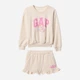 Детский летний комплект (свитшот + шорты) для девочки GAP 94175363 98 см Молочный (1159843520) - изображение 1