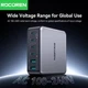Зарядное устройство - адаптер питания Rocoren 200W GaN 0242 2U+4C черное вилка США (US plug) - изображение 4