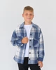Теплая рубашка в клетку для мальчика Bosskids (2265син) Рост 158 см Синий - изображение 3