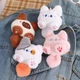 Маленький котик- брелок Kawaii біло-коричневий - изображение 4