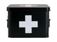 Apteczka Present Time metalowa czarna 21.5 x 15.5 x 16 cm (8714302708367) - obraz 1