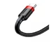 Кабель Baseus Cafule Series USB for Type-C 2м 2A (CATKLF-C91) Black/Red - зображення 5
