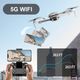 Квадрокоптер 4DRC F10 дрон з камерою 1080P FPV WiFi безщітковий складаний для дітей та новачків 2 АКБ кейс - зображення 7