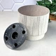Горшок для цветов пластиковый Осло 16*14см с вставкой белая роза WOOD А128028-21 Алеана - изображение 2