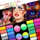 Набор Аквагрим 44 Color Face and Body Water Based Трафареты Кисточки Блестки Губки - изображение 8