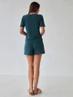 Пижама (футболка + шорты) женская BARWA garments 0315/313 M Зеленая (2113153132318) - изображение 2