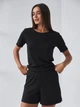 Пижама (футболка + шорты) женская BARWA garments 0315/313 M Черная (2113153132011) - изображение 1