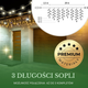 Гірлянда Springos CL0517 Бурульки 500 LED Тепла біла + холодний білий спалах (5907719425504) - зображення 6