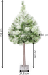 Świecące drzewko Springos CL0860 150 cm 128 LED Choinka na pniu ośnieżona (5907719491011) - obraz 6