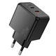 Сетевое зарядное устройство Hoco CS16A, 1Type-C, 1Lightning, PD, QC 20W, Черный - изображение 1