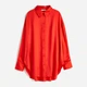 Рубашка оверсайз женская H&M 1085808003c35 S Оранжевая (KC1000000053808) - изображение 1