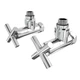 Кран для полотенцесушителя угловой Laris 1/2" - 3/4" Элит 2шт (ZZ-4704) - изображение 1