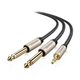Аудіокабель UGREEN AV126 3.5mm TRS to Dual 6.35mm TS Audio Cable 2m (Gray)(UGR-10615) (UGR-10615) - изображение 2