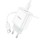 Сетевого зарядного пристрою HOCO C104A Stage single port PD20W Charger Set (Type-C to Type-C) (EU) White (6931474782915) - зображення 4