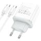 Сетевого зарядного пристрою HOCO C104A Stage single port PD20W Charger Set (Type-C to Type-C) (EU) White (6931474782915) - зображення 5